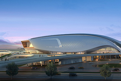 宁波奥体中心项目游泳馆、体育馆、综合训练馆幕墙（含金属屋面）工程施工